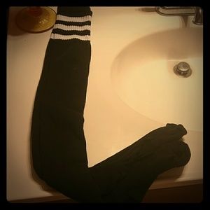 Black and White OTK Socks